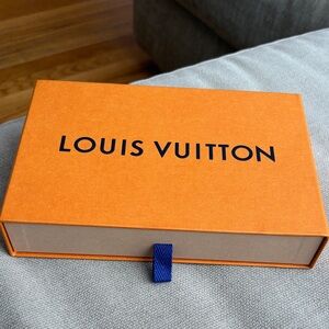 Louis Vuitton Bright Orange Box with Blue Tab (was for a small wallet)